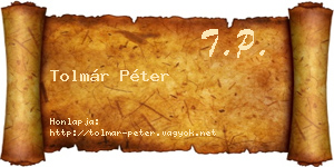 Tolmár Péter névjegykártya